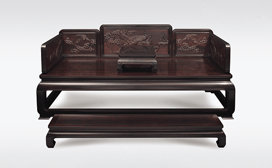 紫光檀孔雀罗汉床